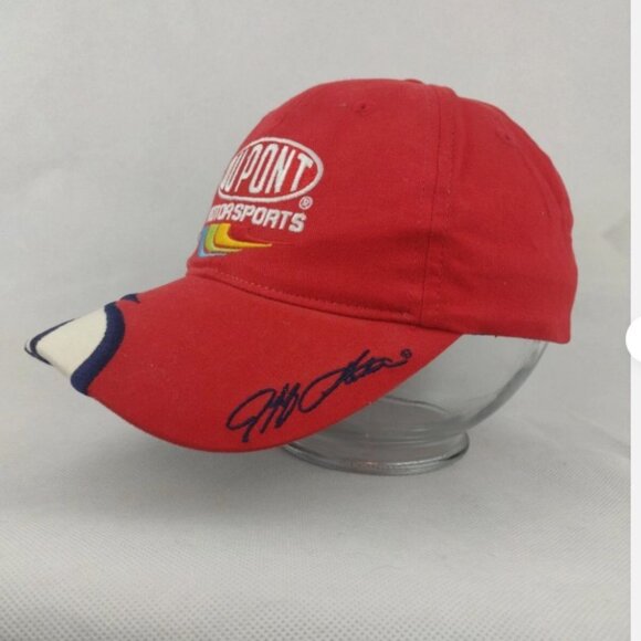 NASCAR, Jeff Gordon, Red #24, Du Pont Motorsports Ball Cap Racing Speedway Sport - Picture 1 of 7